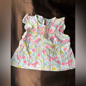 Girls flower shirt 3/6 months